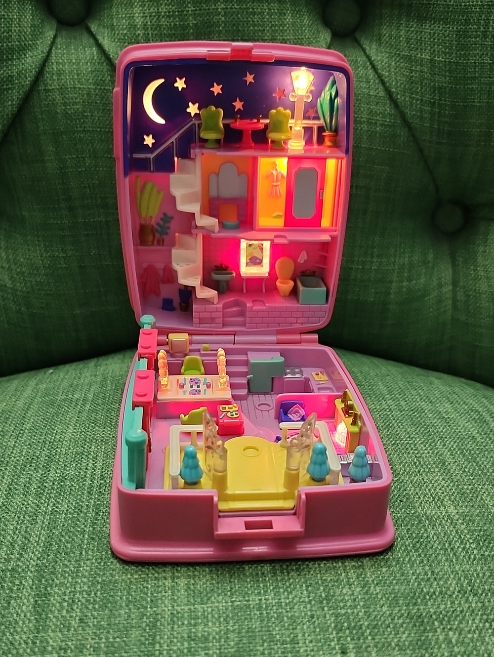 Vintage 1994 Polly Pocket Starbright Dinner Party Compact Playset WORKS